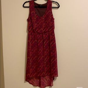 Pink Patterned Mossimo Hi Low Sundress Size S EUC